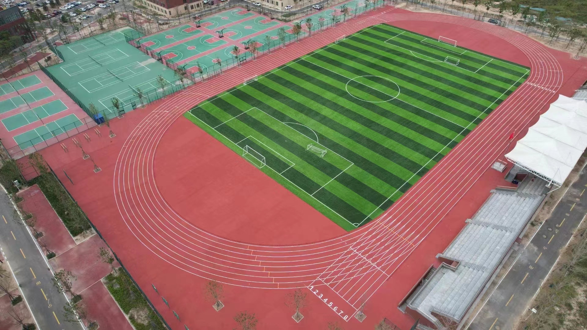 江门市足球场人造草坪健身步道 - 价格